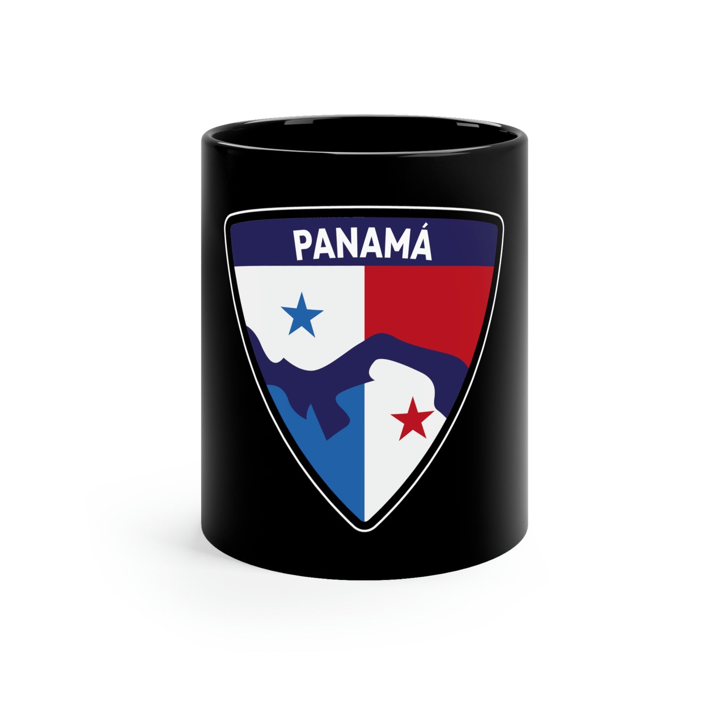 Panama Crest - Black 11oz Black Mug