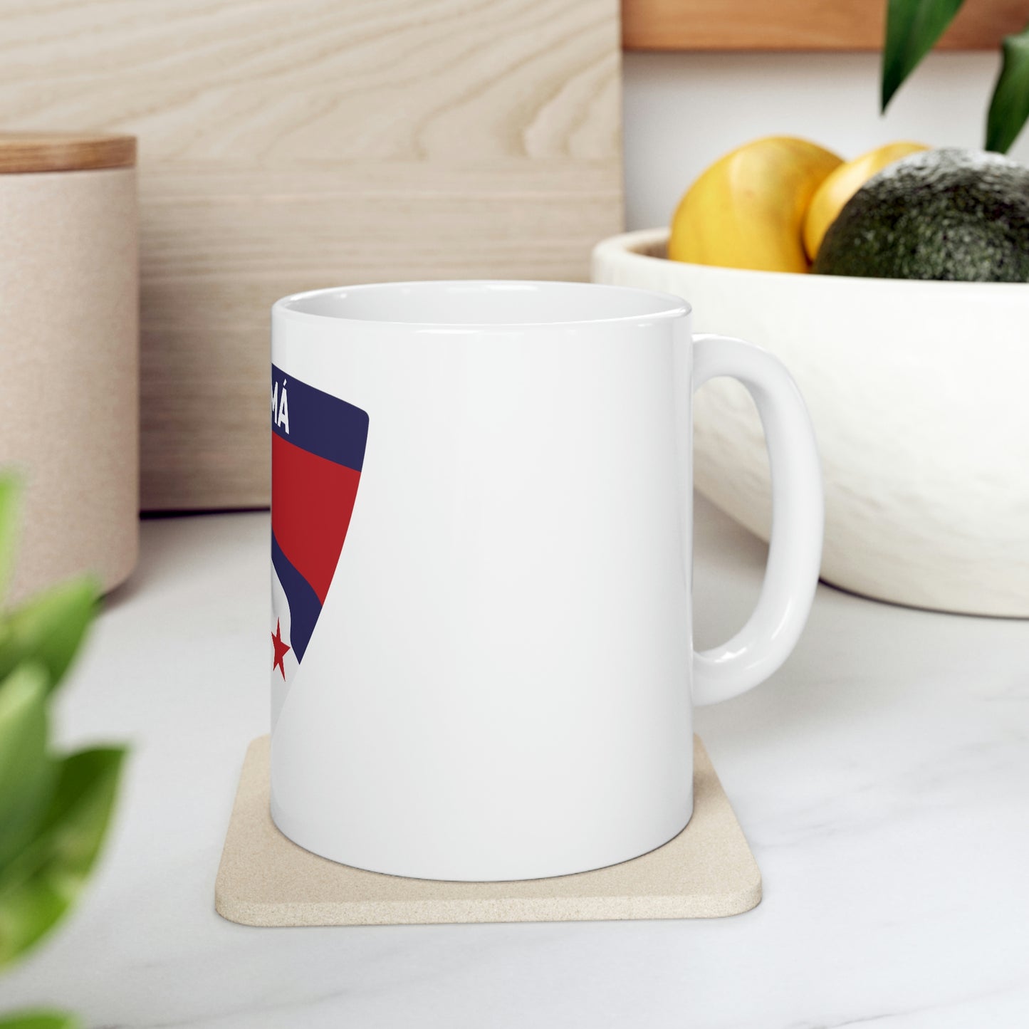 Panama Crest - White Ceramic Mug 11oz