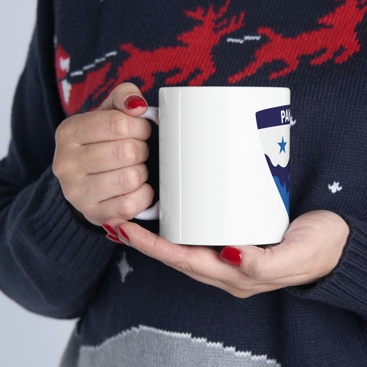 Panama Crest - White Ceramic Mug 11oz