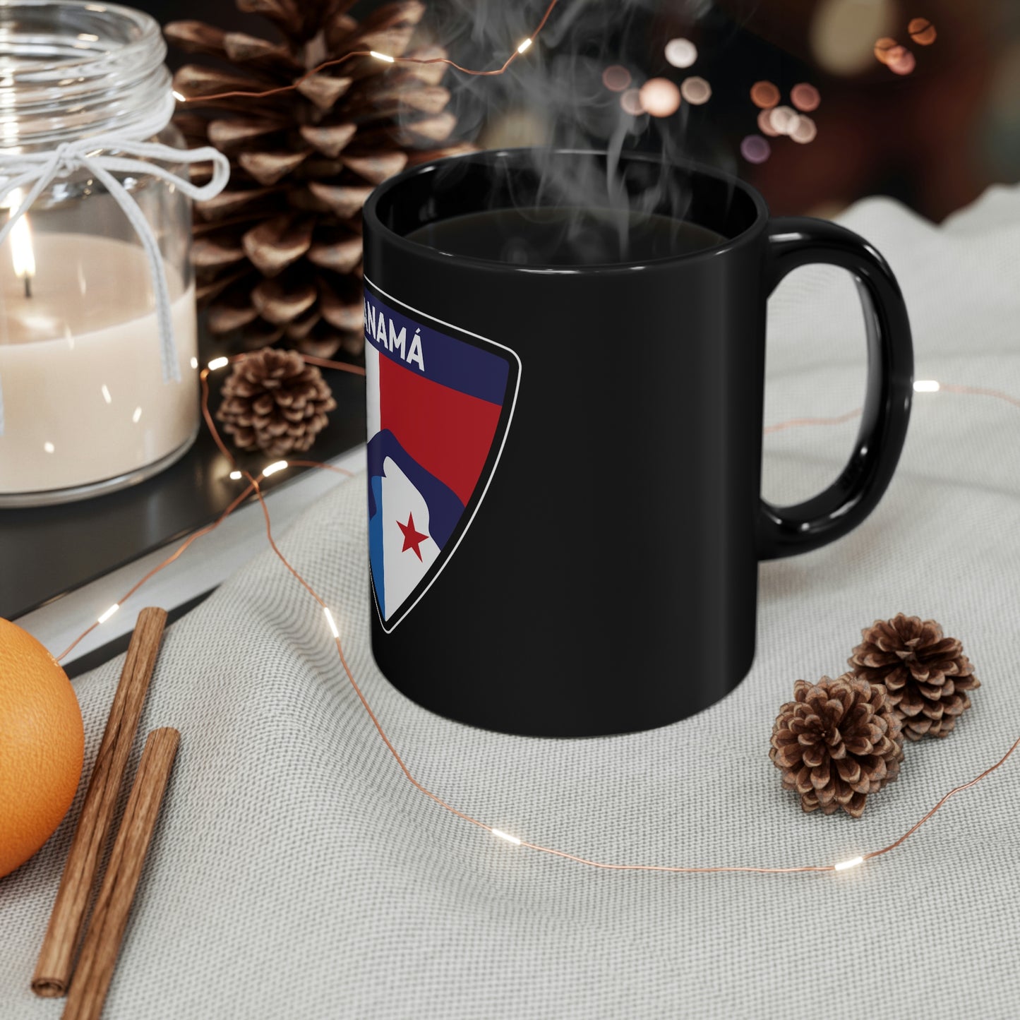 Panama Crest - Black 11oz Black Mug