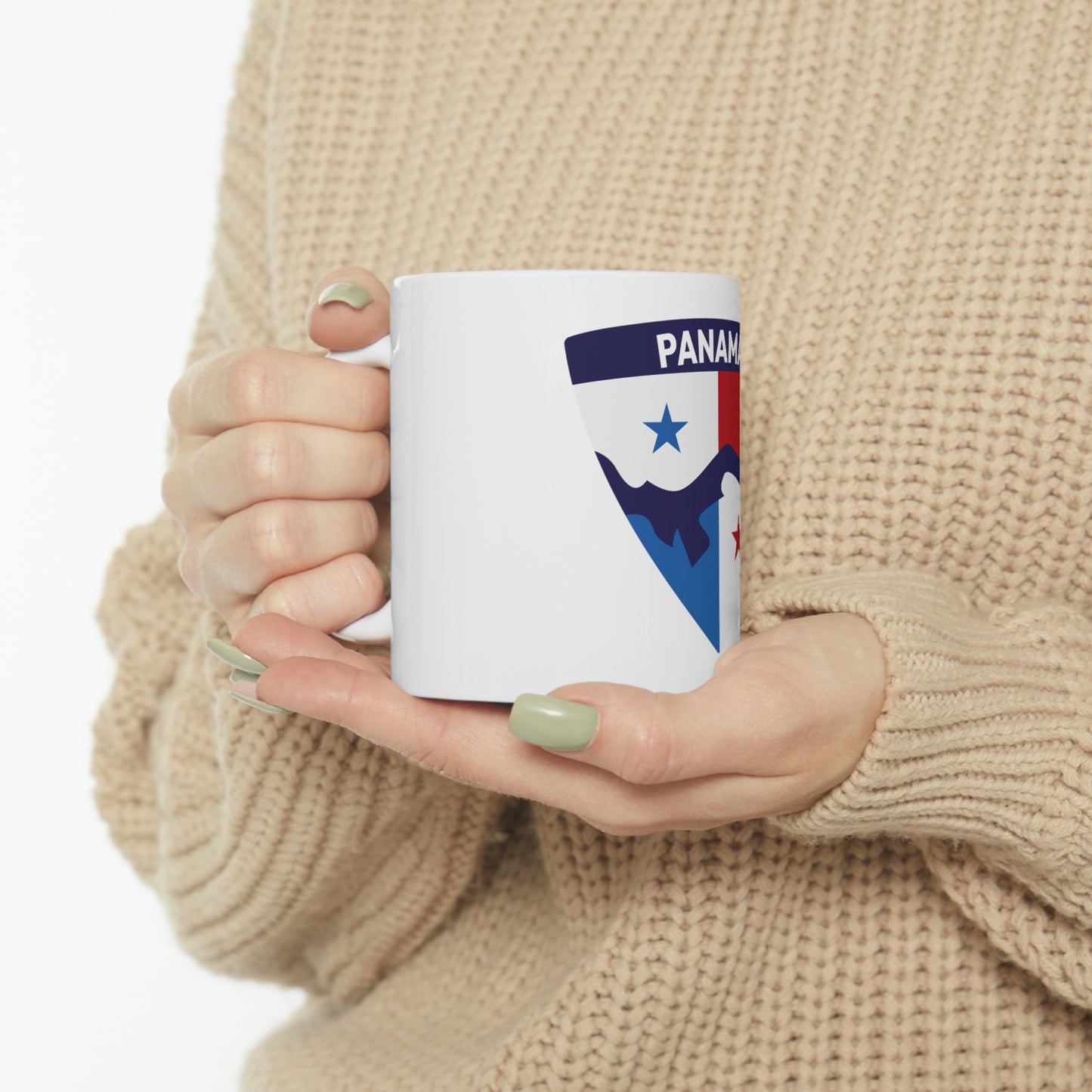 Panama Crest - White Ceramic Mug 11oz